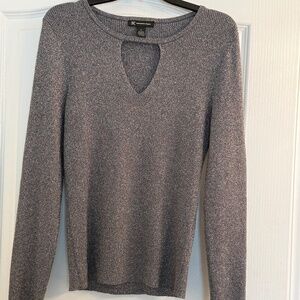INC size XL stretchy metallic sweater top